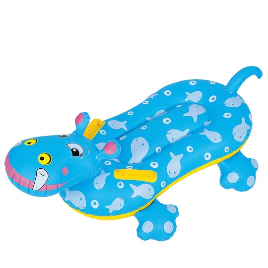 Pool Central 3ft. Blue Children's Inflatable Hippo Swimming Pool Rider
